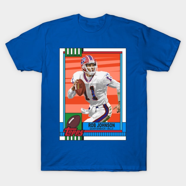 Rob Johnson 90's Football Card T-Shirt by Carl Cordes